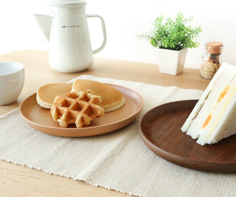 Asahikawa Craft Sasaki Crafts Hot Cake Plate - จานและถาด - ไม้ 