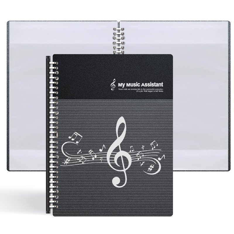 MAGICTAIWAN Non-Reflective Stylish Black Music Binder - แฟ้ม - พลาสติก สีดำ