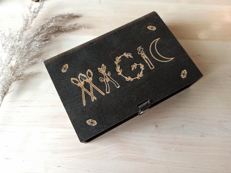 マジックウィッカ/ウィッチボックス魔女の収納。装身具用の祭壇ボックス - 収納用品 - 木製 ブラウン