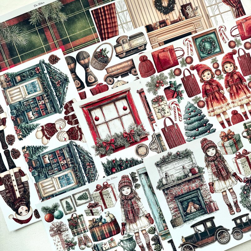 Mini Christmas Set pack - Stickers - Paper 