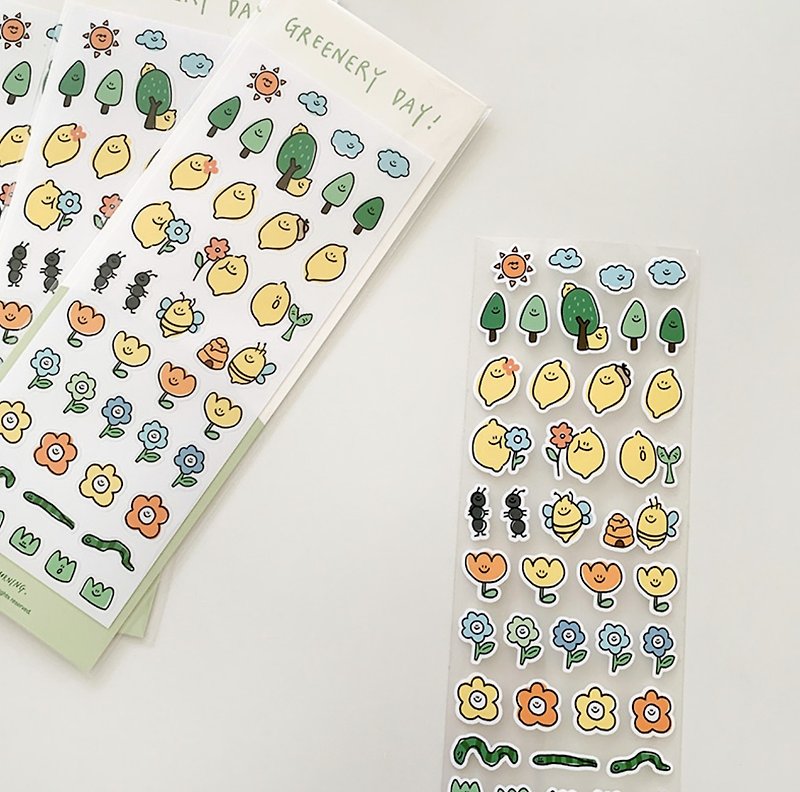 【In Stock】Greenery Removable Sticker - Stickers - Other Materials Transparent