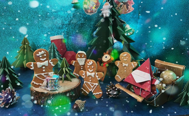 [Ships at room temperature - Recommended for Christmas] Christmas Frosted Gingerbread Man Sharing Box (20 pieces) - Cake & Desserts - Fresh Ingredients 