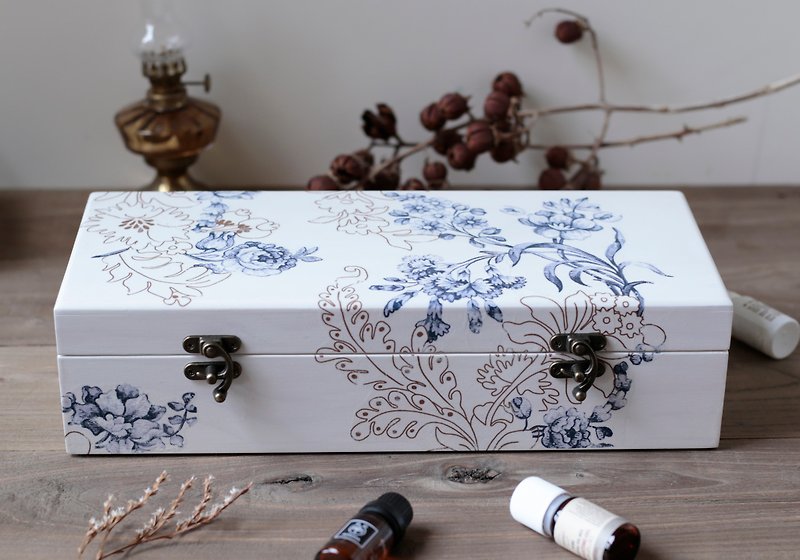 北欧スタイルの宝石箱の固体の木のエッセンシャルオイルの木箱ディップペンのインクボックス40グリッド15ミリリットル - アロマ・線香 - 木製 