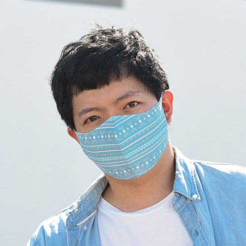 Prodigy 波特鉅 波西米亞-藍─3D立體透氣抗菌口罩