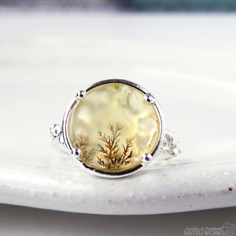 デンドリティック アゲート リング / Dendritic Agate Ring d3 - 戒指 - 寶石 咖啡色