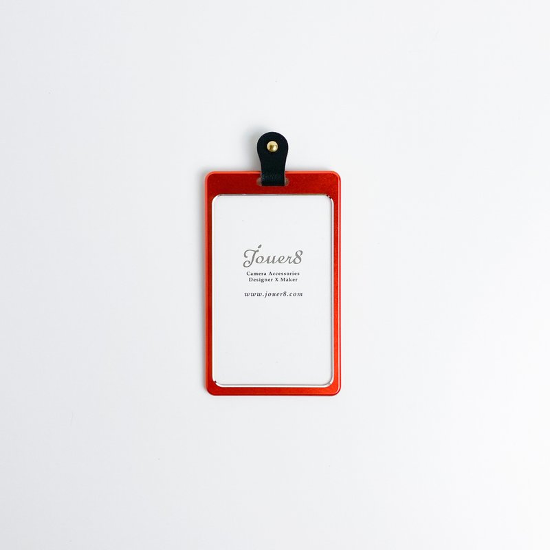 Ultra Lightweight Aluminum Alloy ID Holder [Straight] Six Colors - Bright Red - ID & Badge Holders - Aluminum Alloy Multicolor