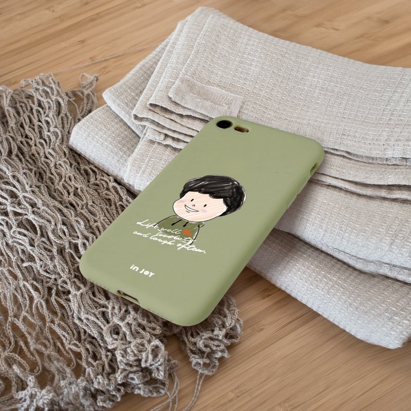 Humorous Life –Alan phone Cover Silicon iphone case for 11 ,11 max,SE2,12,12 min - เคส/ซองมือถือ - พลาสติก สีน้ำเงิน