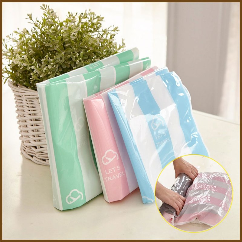 【ikloo】Hand Roll Vacuum Compression Storage Bag 6 Pack(S/M/L) - กล่องเก็บของ - วัสดุอื่นๆ 