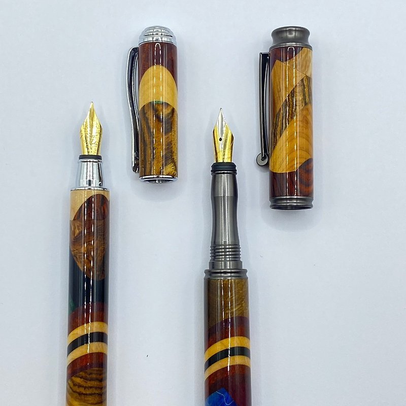 Yosegi brightening pen - Fountain Pens - Wood Brown