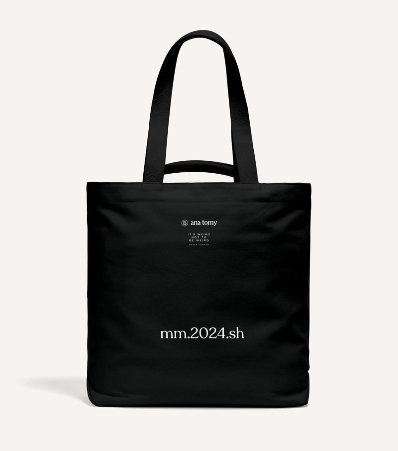 【客製化禮物】16盎司Book Tote 重磅帆布托特書袋黑色 - 手提包/手提袋 - 棉．麻 