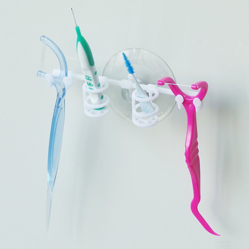 Interdental brush & toothpick holder 2 x 2 - Bathroom Supplies - Nylon White