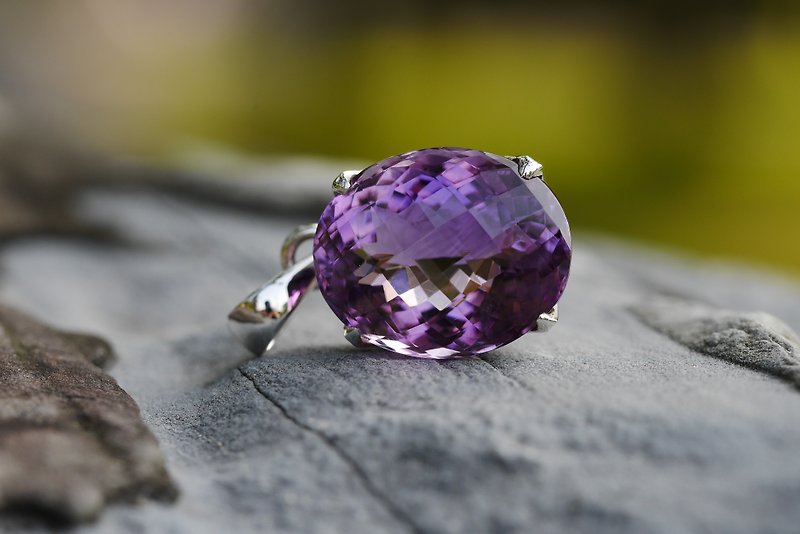 紫水晶吊墜– 清明的智慧 ∣Amethyst (#ATUNR12) - 項鍊 - 寶石 