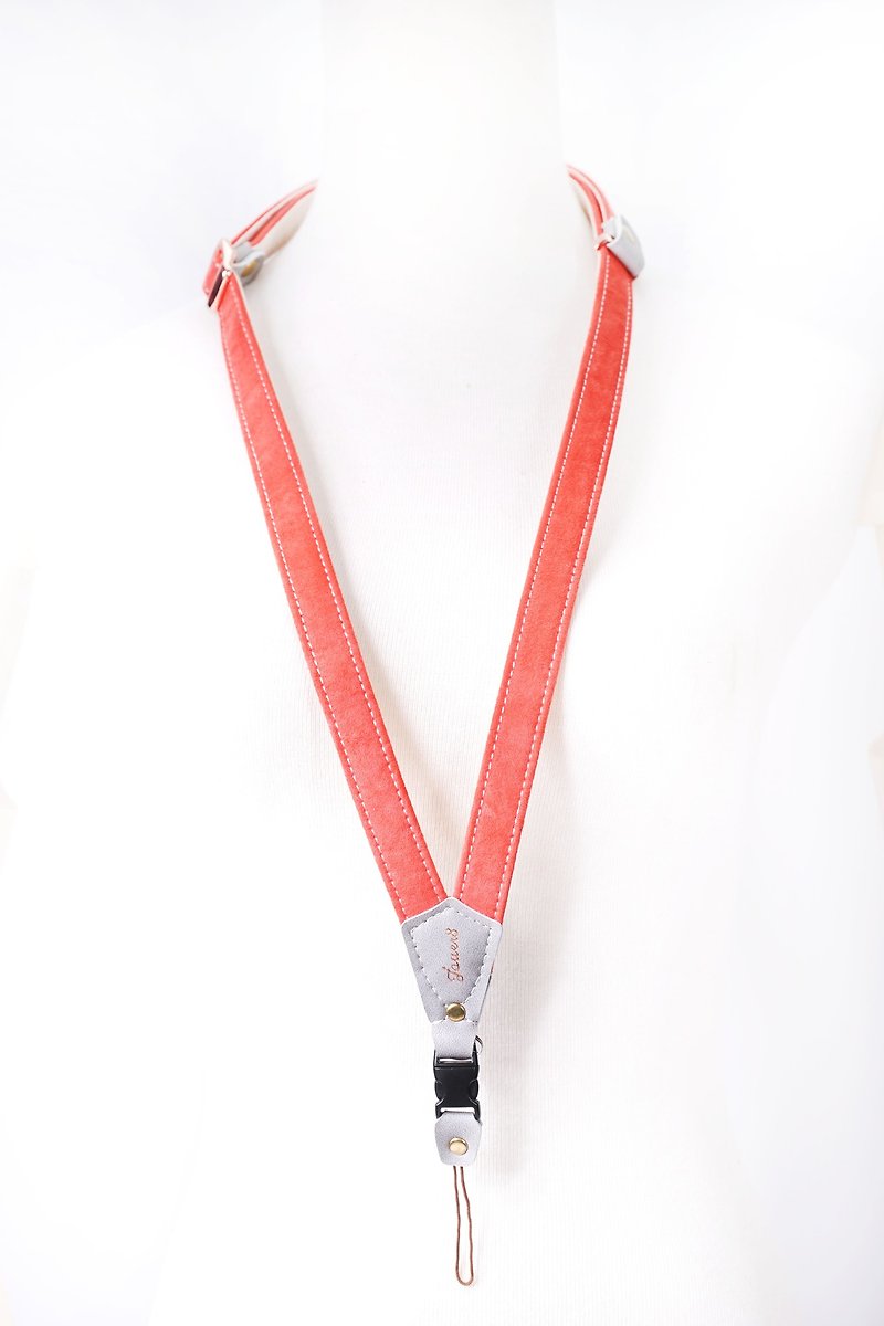 手機背帶-1.8V型-珊瑚小姐-俏麗可愛 - 掛繩/吊繩 - 棉．麻 紅色