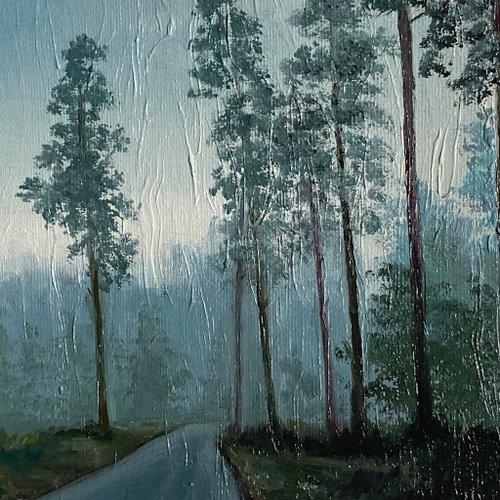 油絵 絵画【森の風景】