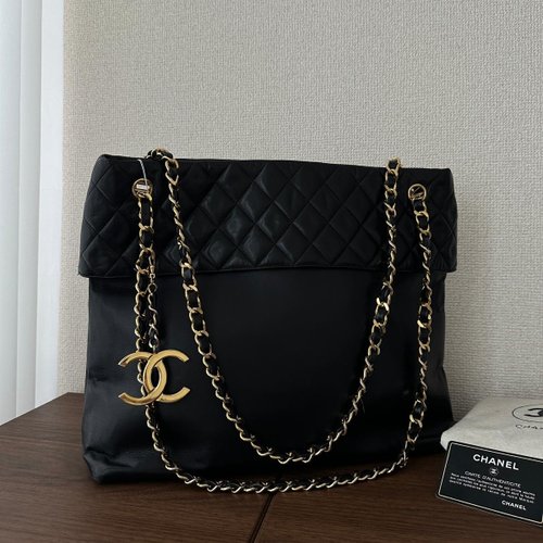 【美品】シャネル　ラムスキン　チェーン　ショルダーバッグ　トートバッグ　ハンド CHANEL シャネル ラムスキン チェーン トートバッグ / ショルダー