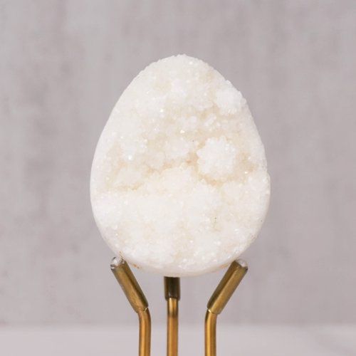 宇宙礦飾 UCHUU Crystal 中小型白水晶蛋 // 淨化 平靜 // 水晶蛋 水晶擺飾 贈底座