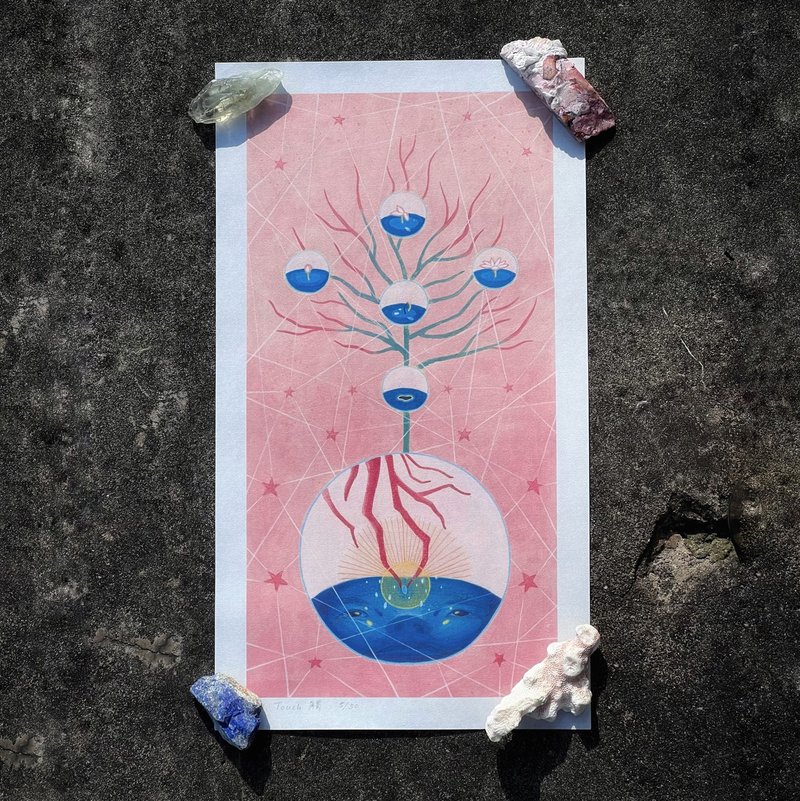 VI. 觸 Touch。BLACK SPRING Oracle Deck Art Prints - Posters - Paper Multicolor