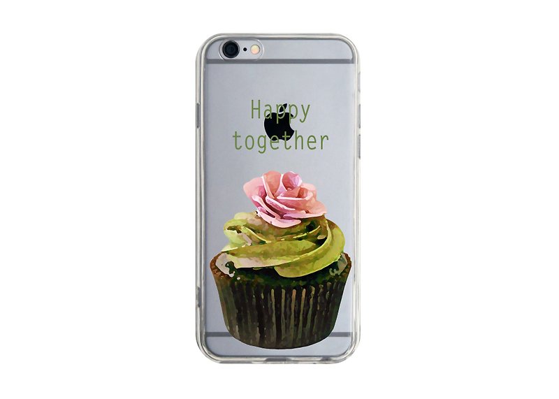 Cupcake 4 iPhone X 8 7 6s Plus 5s Samsung note S7 S8 S9 Mobile Shell - เคส/ซองมือถือ - พลาสติก สีเขียว