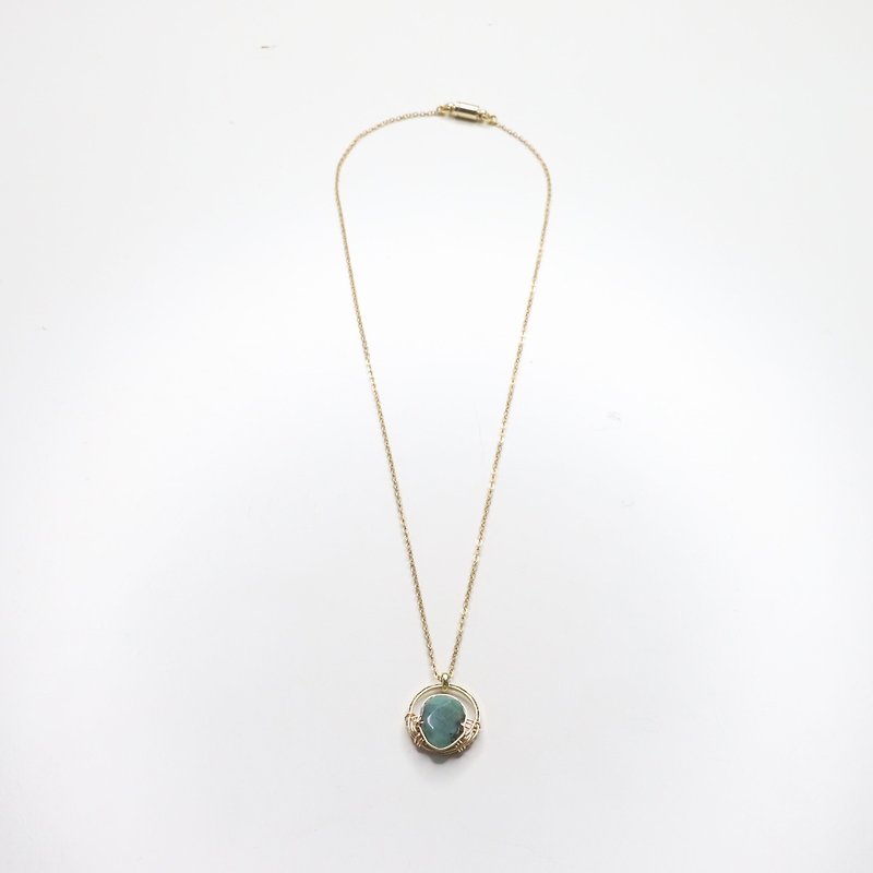 印嚮 祖母綠項鍊 Imagine Necklace/14kgf - 項鍊 - 半寶石 綠色