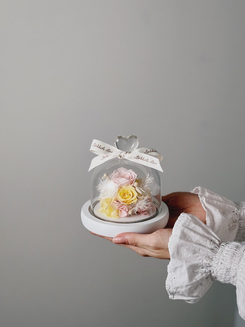 [Eternal Rose Love Glass Cup Night Light]•Valentine’s Day Gift/Birthday Gift/Eternal Flower - Dried Flowers & Bouquets - Plants & Flowers Yellow