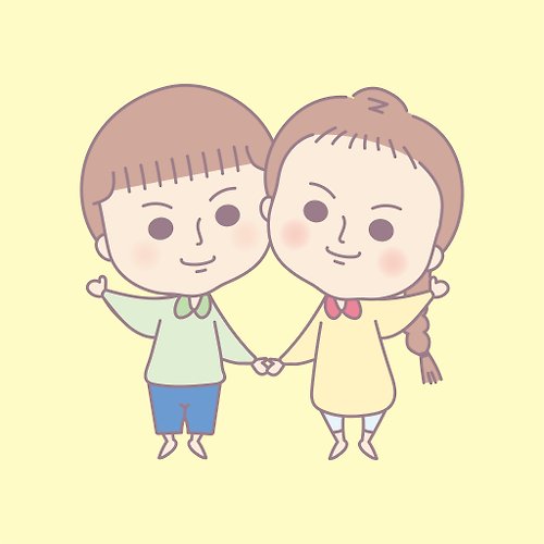 CUMI 【客製似顏繪】昭和小丸子風-個人 情人 全家福 畢業紀念 結婚
