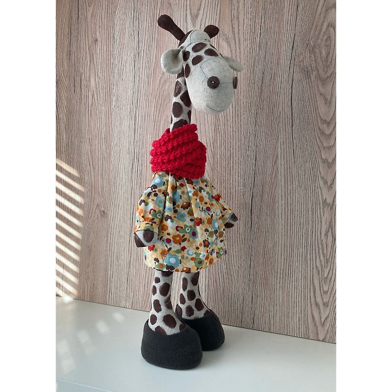 Giraffe Toy, Gift for Kid - ของเล่นเด็ก - ลินิน สีเหลือง