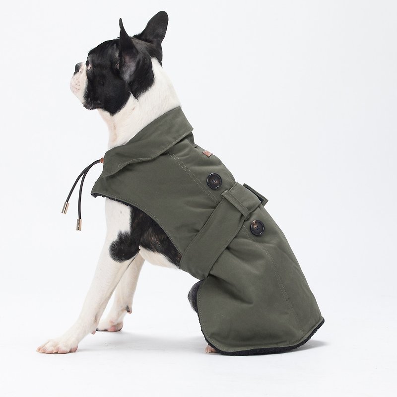 Pawfect-Fit! Jacket With Borg Lining 寵物鋪毛外套 (M) - 寵物衣服 - 棉．麻 綠色