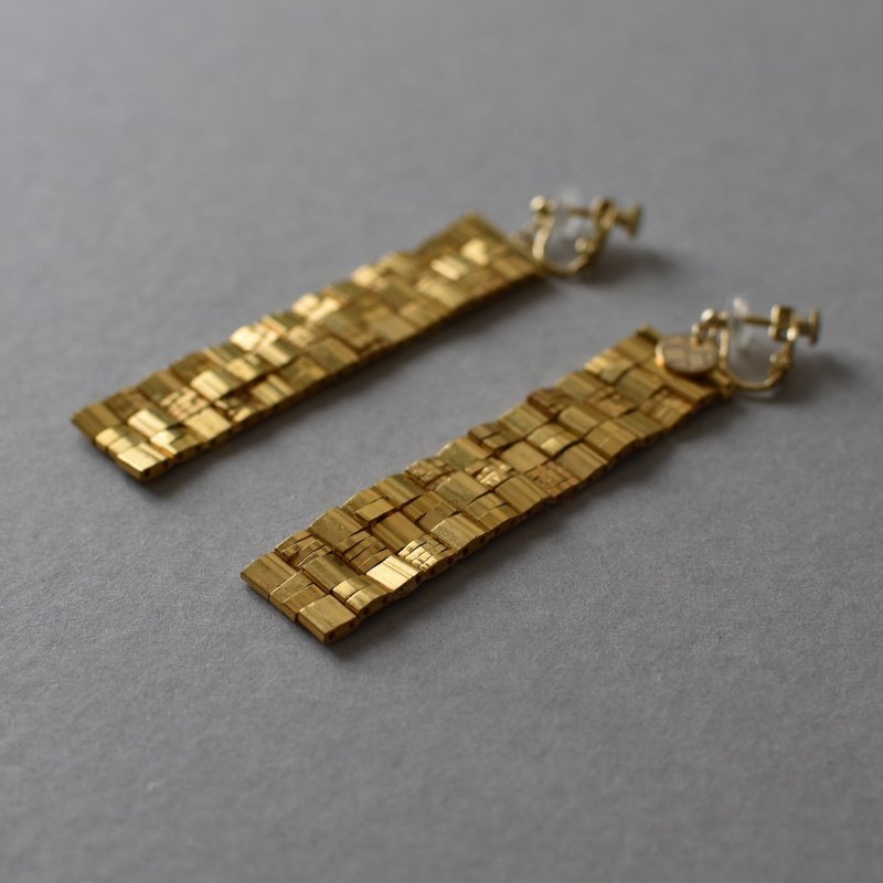 細胞 15mm M / gold - 耳環/耳夾/耳骨夾 - 玻璃 