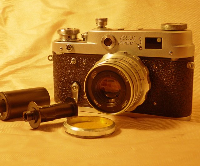 レンジフアインダ-   フエド3レンジフアインダ- FED-3 レンジファインダー 35 mm フィルムカメラ、Industar-26m