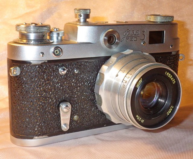 FED-3 レンジファインダー 35 mm フィルムカメラ、Industar-26m