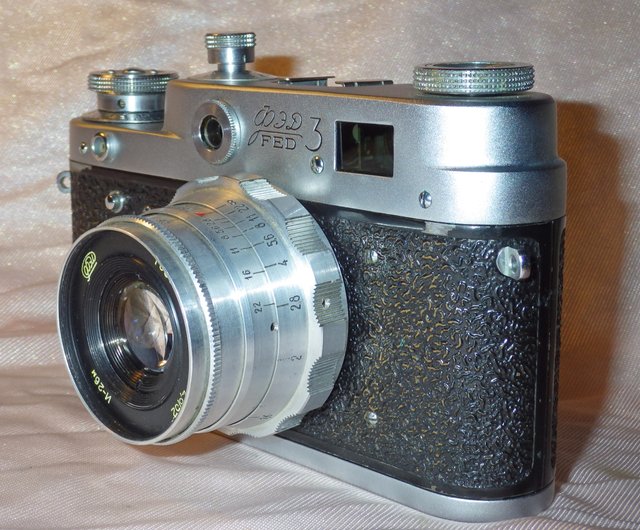 レンジフアインダ-   フエド3レンジフアインダ- FED-3 レンジファインダー 35 mm フィルムカメラ、Industar-26m