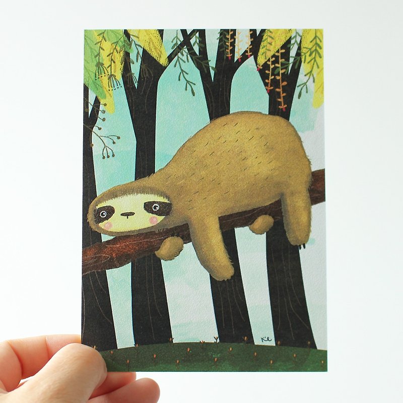 Sloth sooooo...slow postcard - Cards & Postcards - Paper White