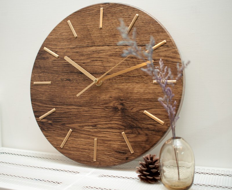 Rustic Country WALL CLOCK -Silent clock - นาฬิกา - ไม้ หลากหลายสี
