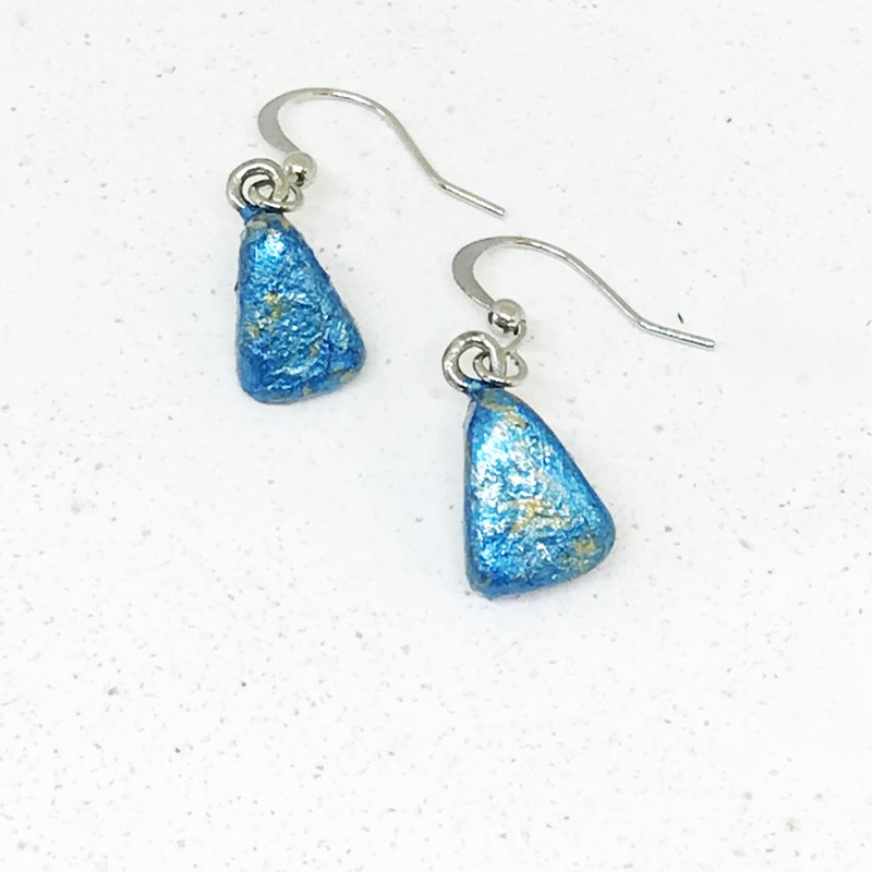 [Silver]-Rhombus Earrings - Earrings & Clip-ons - Pottery Blue