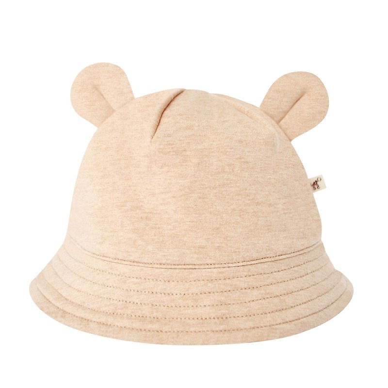 【SISSO有機棉】彩棉QQ小熊帽 F XL - 嬰兒帽子/髮帶 - 棉．麻 咖啡色