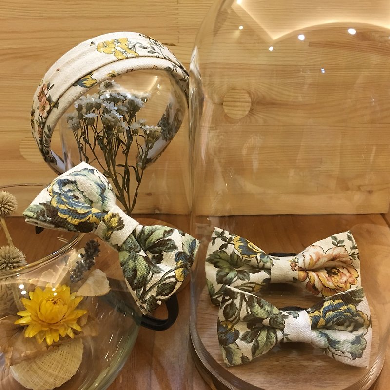 Handmade Bowties & Headbands Number 005. Handmade Bowties & Headbands - Other - Cotton & Hemp Multicolor
