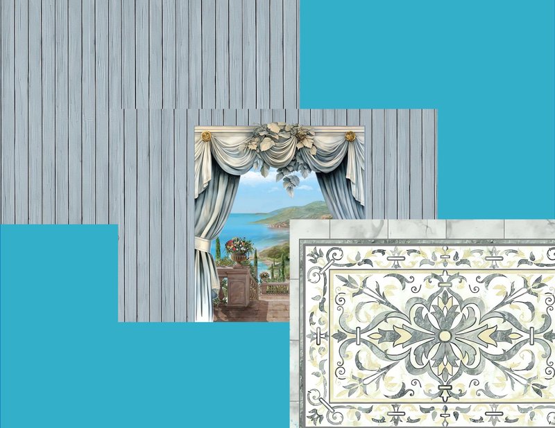 Photo background for a doll room. 1:12. Digital. - 其他數位設計 - 其他材質 