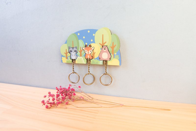 [Valentine's Day Gift] Key House Forest Mother's Day Gift Customized Gift Key Storage - Items for Display - Wood Green