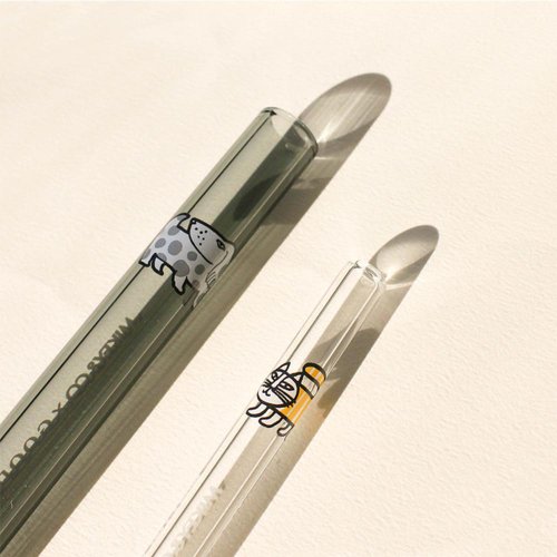 Lisa Larson X Good Glass | Glass Straw Set - Transparent / Black
