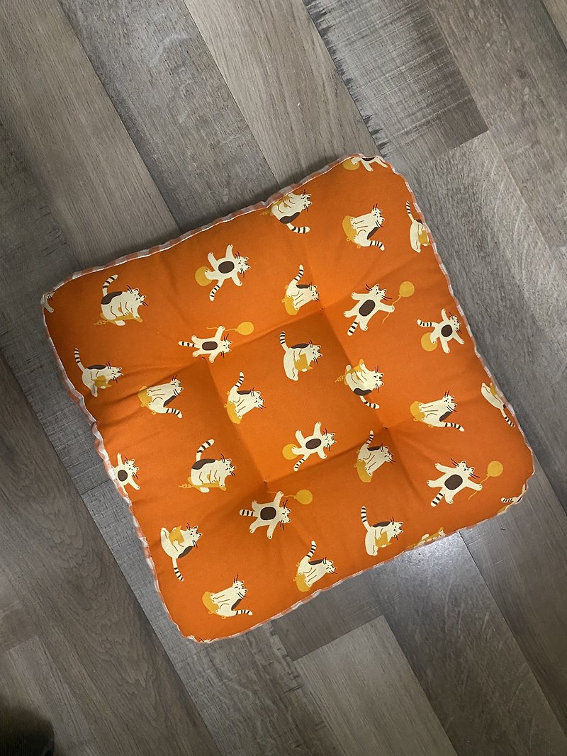 Tangerine cat cushion - Pillows & Cushions - Cotton & Hemp 