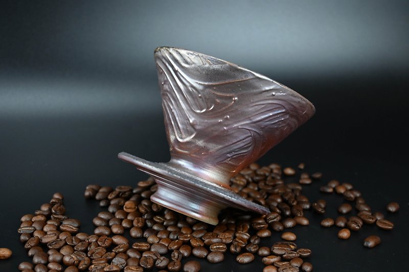 柴燒咖啡濾杯【臻麟陶藝】 - 咖啡壺/咖啡周邊 - 陶 