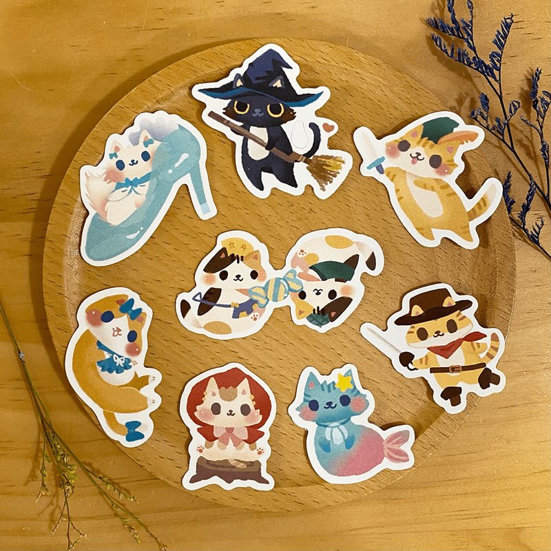 【Fairytale sticker pack】 Fairytale Cat Sticker Pack / Yuu - สติกเกอร์ - กระดาษ 