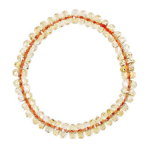 正佳珠寶 Gemsrich Jewelry 【正佳珠寶】黃水晶 頂級超淨體鑽切 21g 黃水晶手珠
