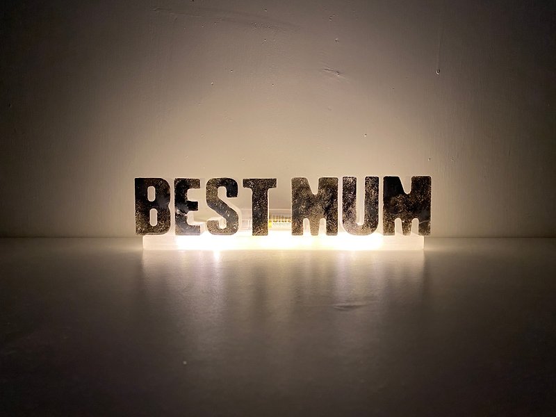 / Mother's Day Customization/ Resin Spelling Lamp BEST MUM - โคมไฟ - เรซิน หลากหลายสี