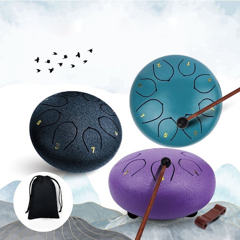KONIX 六音空靈鼓 便攜式迷你手碟 配鼓棒 贈收納袋 - 吉他/樂器 - 木頭 多色