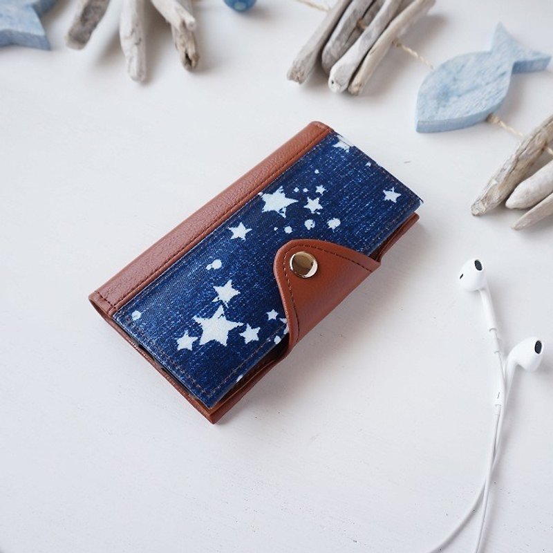 Star Pattern iPhone Case Navy - Phone Cases - Other Materials Blue