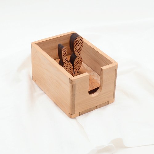 芬多森林 客製化 生日禮物 台灣檜木 多元收納盒-黃毛掌 | 交換禮物 首選