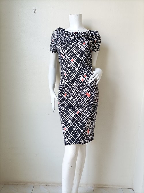 cvintageland Diane Von Furstenberg Geometric Print dress size 6