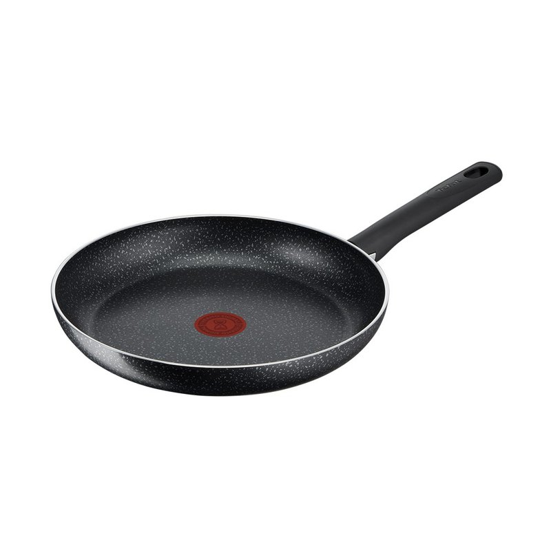 Tefal French Tefal Gray Mine Series 28CM Non-stick Pan_Single Pot/Pot with Cover (Applicable to Induction Cooker) - Pots & Pans - Aluminum Alloy Black