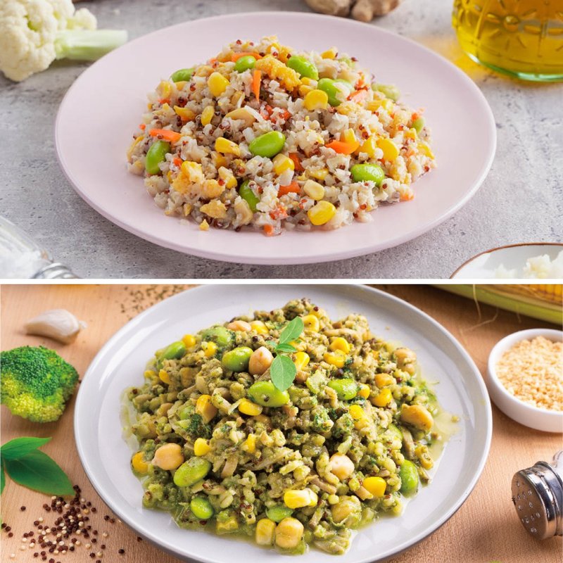 【免運組】青醬黃金花椰米雙拼組合(內附12包) - 料理包/調理包 - 新鮮食材 